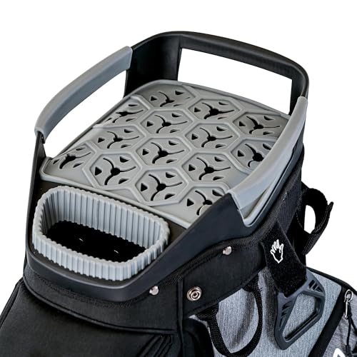 ASK ECHO Soundless 15-Divider Golf Cart Bag, Grip Locking Bottom with Rain Cover