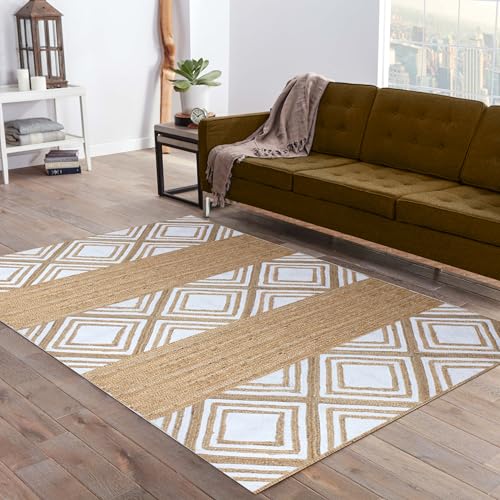 Tapis kilim en jute tissé main, la solution anti-usure pour salon
