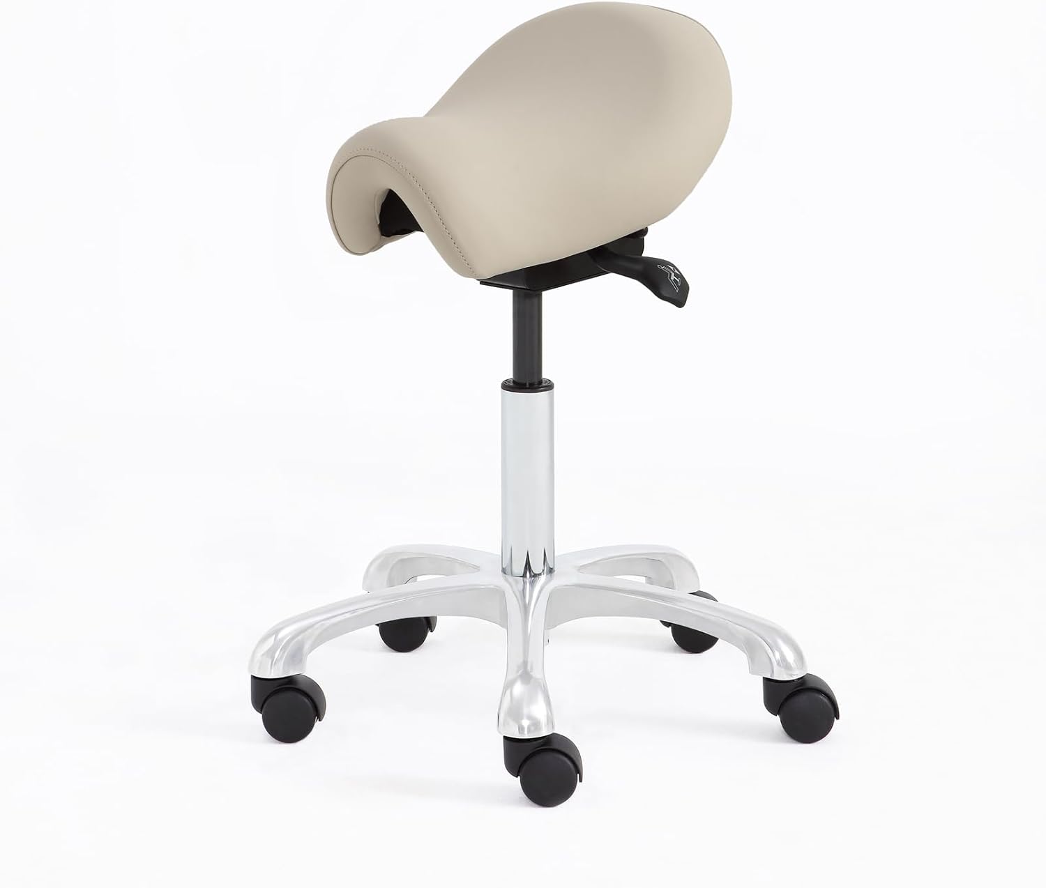Ergonomic Saddle Stool - Adjustable Height & Tilt Saddle Stool Chair for Salon, Spa, Lash Tech, Tattoo Artist & Drafting, Beige