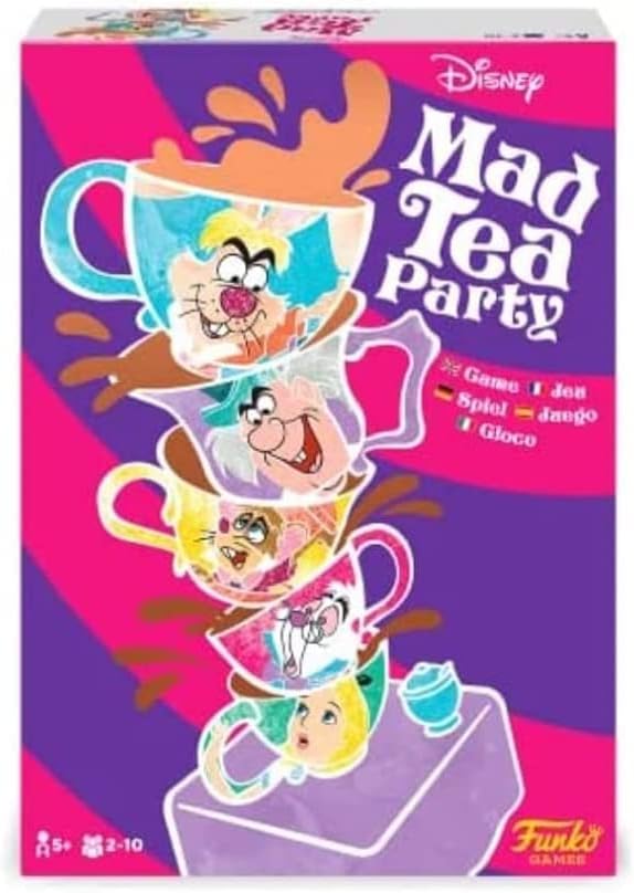 Funko Disney - Mad Tea Party Game (ENG/FR/DE/ES/IT), Multicolor