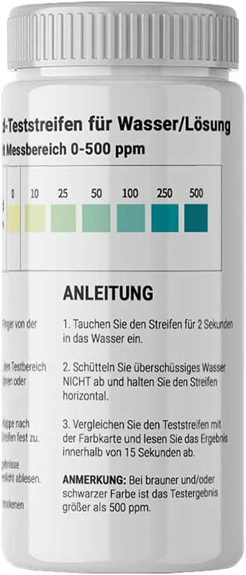 100x Test Strips, Chlorine Dioxide Solution Measurement, 100.0 count, Plastic