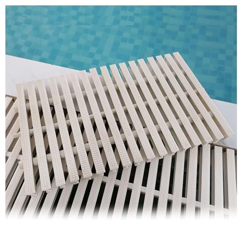 Swimming Pool Drain Grate - Durable PVC Channel Grate for Indoor/Outdoor Pools, Overflow Drainage System, Anti-Clog Design for Efficient Water Flow