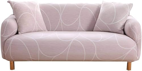 Miniatura 5 de IMYOGI Funda de sofá de alta elasticidad estampada, funda elástica para sofás y sillones de dos plazas, protector de muebles con 2 fundas de