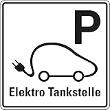 LEMAX® Hinweisschild Elektro Tankstelle, Aluminium RA0, reflektierend, 600x600mm