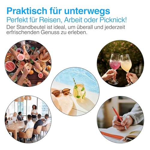 AOLDA koreanisches Beutelgetränk 230ml x 10er Box | Koreanischer Pouch-Drink im Convenience-Stil | Süß, erfrischend & vielseitig | Perfekt für Slush, Eis & To-go-Genuss (10er, Blaue Zitrone)