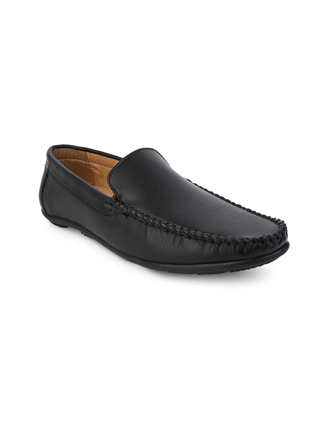ALBERTO TORRESI Stylish Synthetic Loafers for Men - Comfortable for Casual Wear, Durable and Lightweight Shoe Black