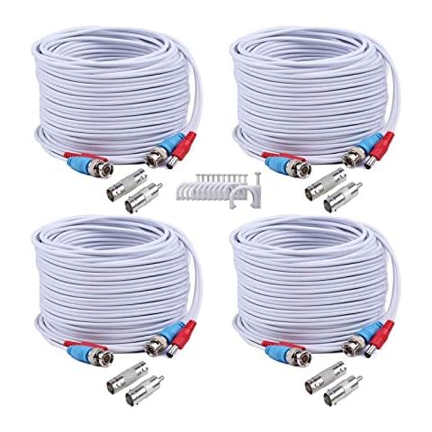 SANSCO 4 Pack 30M Video Power Cables Cover