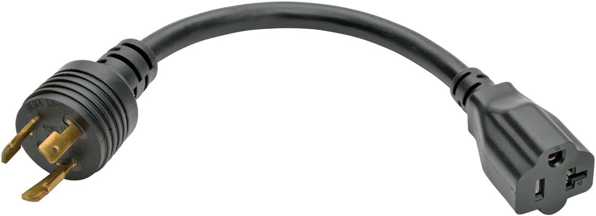 TRIPP LITE P046-06N-T 6" Heavy-Duty Power Adapter Cord, 20A, 12 AWG