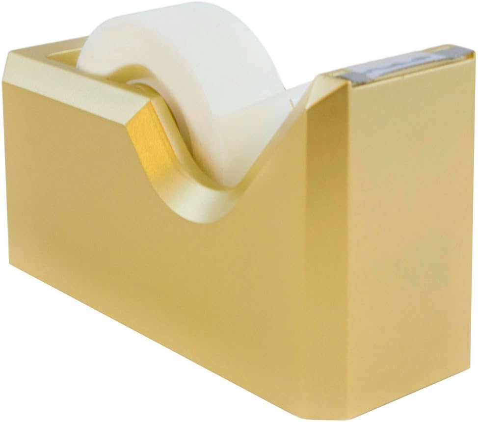 JAM PAPER Colourful Desktop Tape Dispensers - Gold - Sold Individually, Pack of 1