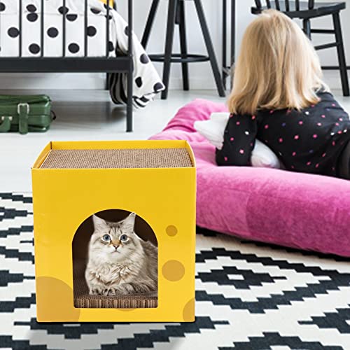 Gato arranhando a casa,Caixa para arranhar gato Casa de papelão | Cat Claw Grooming Board Pet House