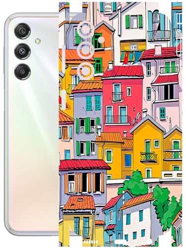 Image of AtOdds - Full Body Back Screen Guard Protector Film - Lamination Wrap Skin Sticker Compatible with Samsung Galaxy M34 (5G) | Scratchproof Matte Finish (Concrete Jungle)