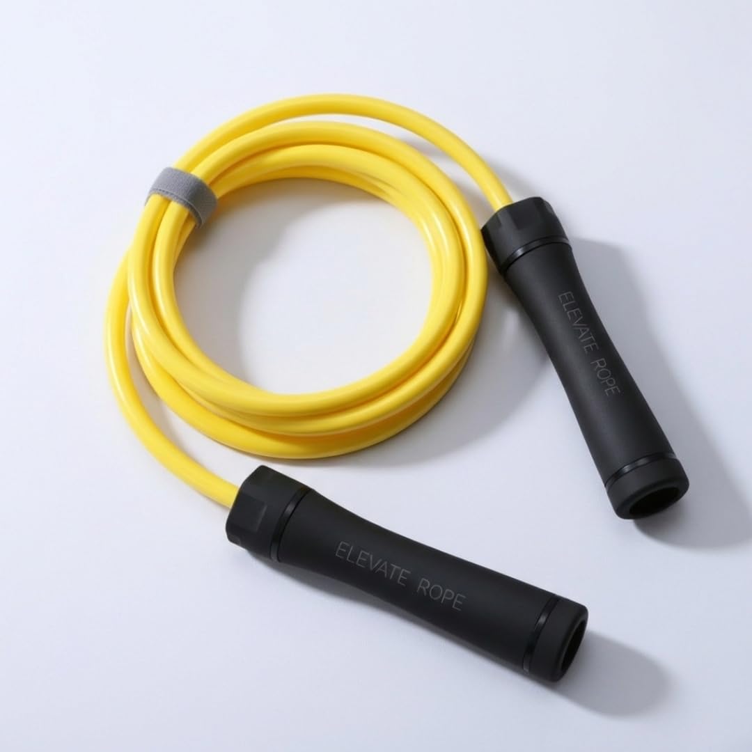 Elevate Rope Corde Lourde Réglable 3 m avec App Gratuite Incluse – Câble PVC 10 mm pour Force et Cardio