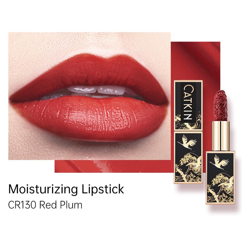 CATKIN Red Lipstick, Long Lasting, High Impact, Moisturizing Formula, enriched with Avocado Oil and Vitamin E, 3.2g - Image 2