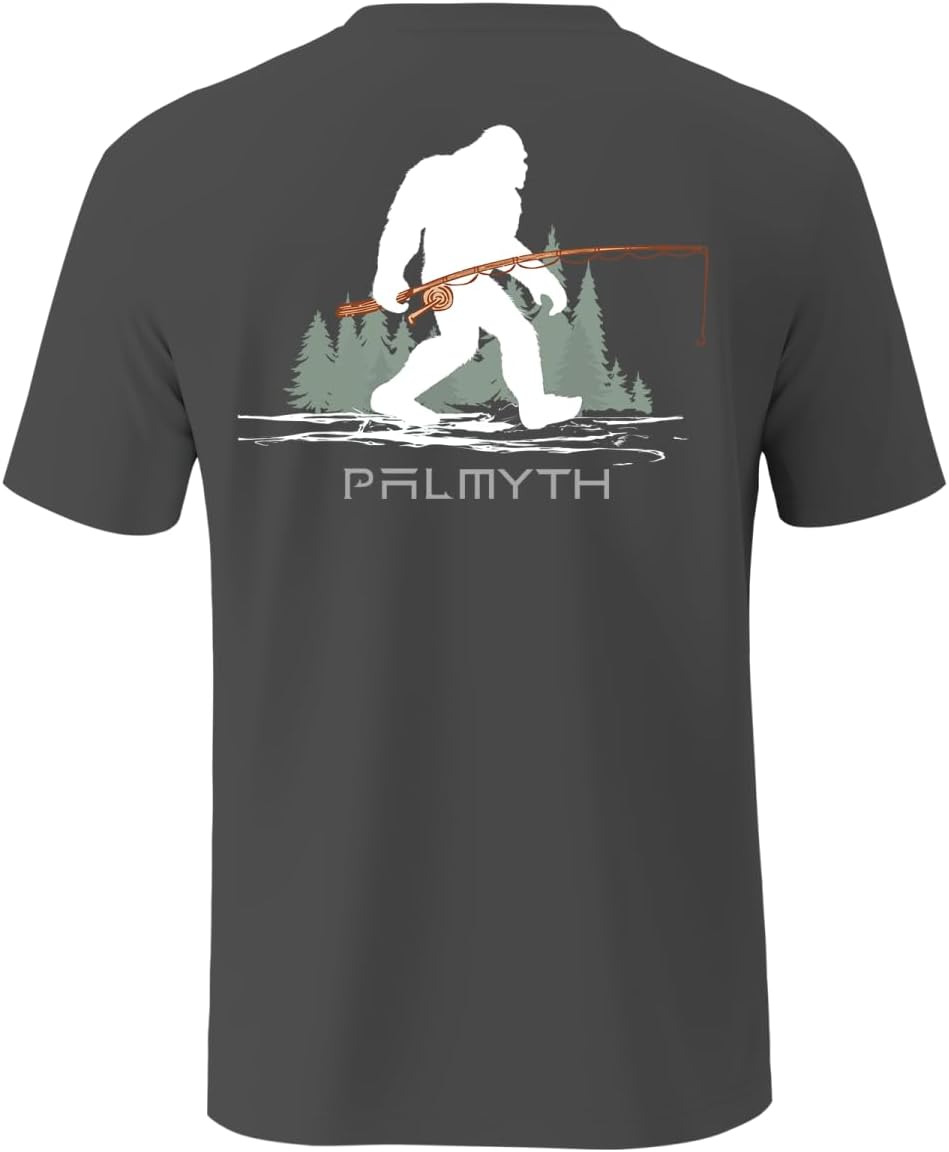 Palmyth Fishing Shirts for Men Short Sleeve Sun Protection T-Shirts UPF 50+ Rash Guard Tee - Image 4
