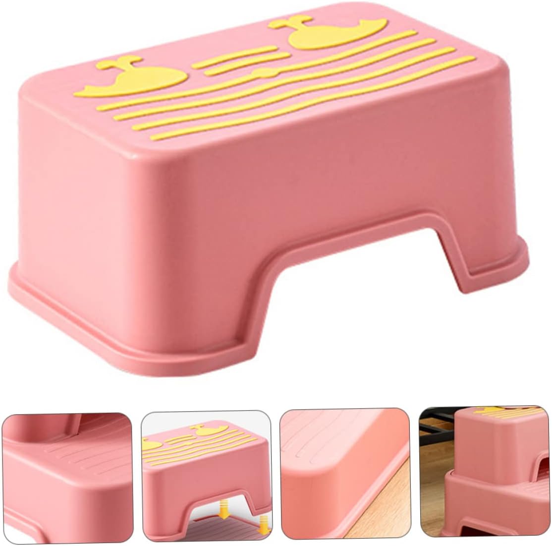 Slip Footstool for Bathroom Premium PP Toilet Step Stool Cartoon Design Easy to Clean Safe Non Slip Surface for Washing and Potty Training