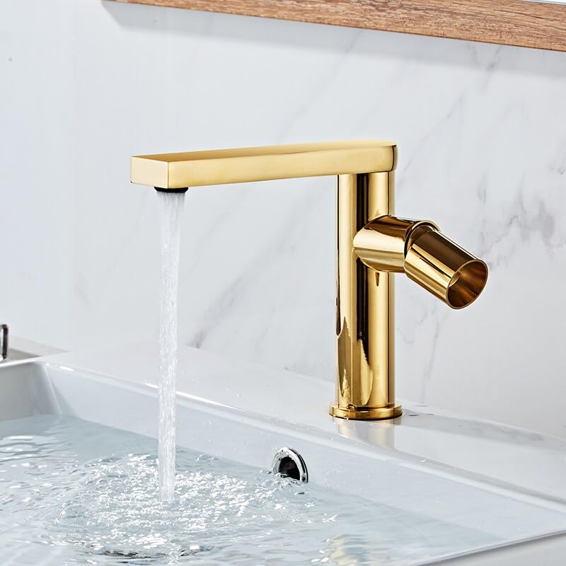 Robinet lavabo salle de bain doré pour sublimer votre vasque à poser