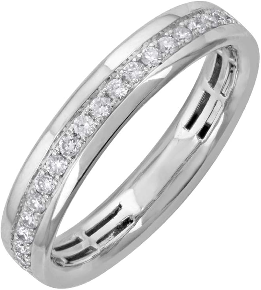 1/4 Carat Diamond Wedding Band Ring in 10K Gold | 