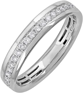 1/4 Carat Diamond Wedding Band Ring in 10K Gold