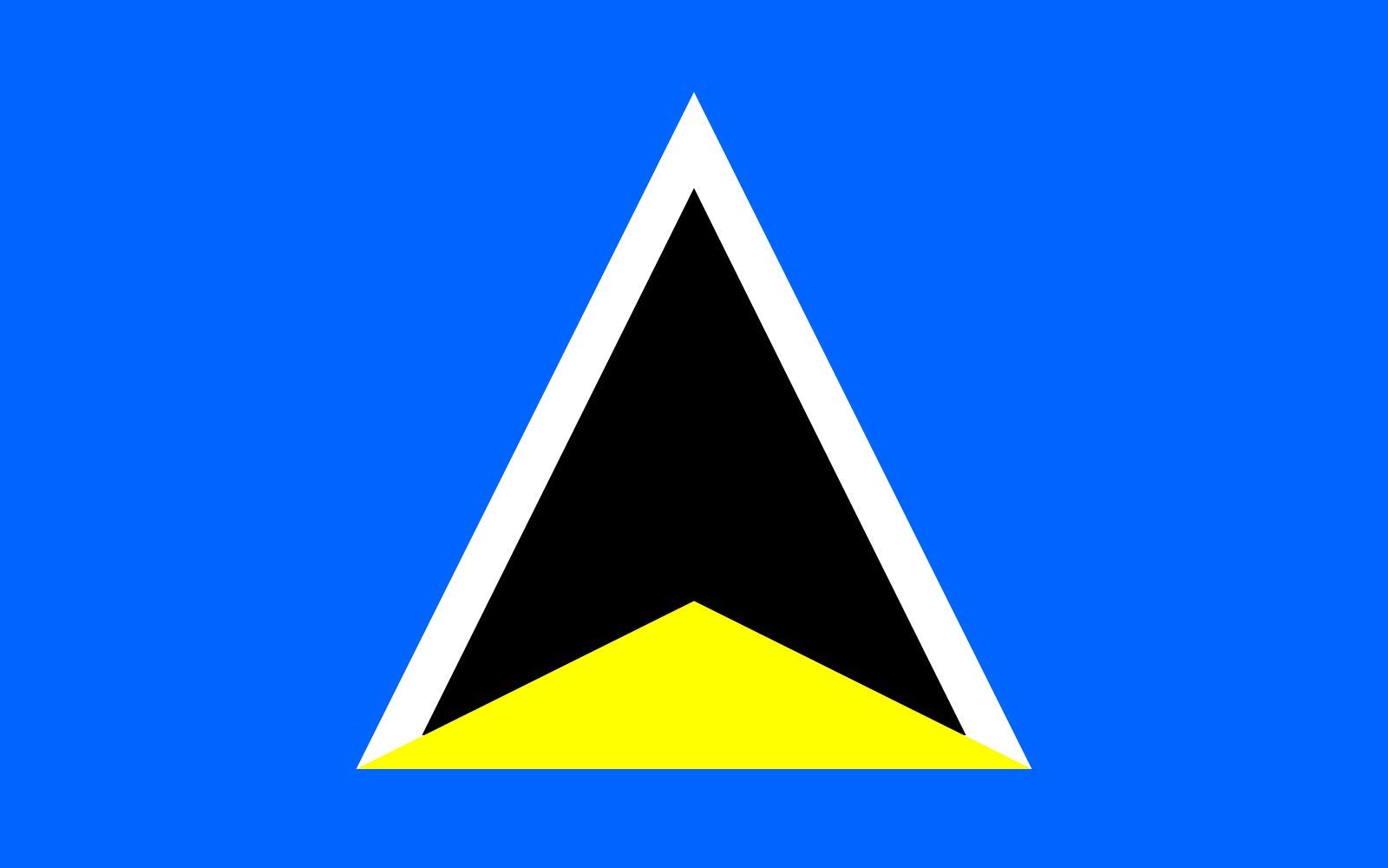 Drapeau Saint Lucia 1967-1979 pour décoration intérieure salon