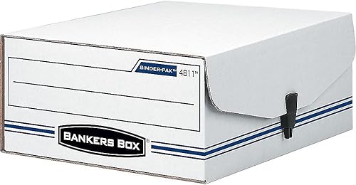 Miniatura 2 de Bankers Box 48110 - Caja de archivos de almacenamiento, cierre a presión, 9-18 pulgadas x 11-38 pulgadas x 4-38 pulgadas, WeBe