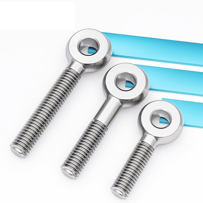 Image of 6pcs 304 Stainless Steel M8 x 60mm Machinery Shoulder Swing Lifting Eye Bolt