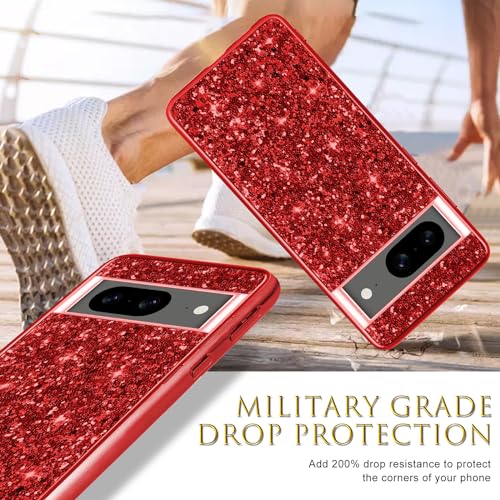 Coque en silicone pour Google Pixel 8 5G rouge mate antichoc - 2