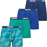 Levi's Mens Underwear Microfiber Boxer Brief for Men Ultra Soft 4 Pack Logo L