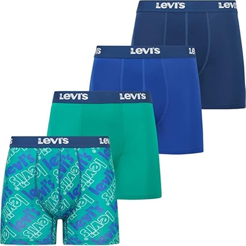 Levi’s Mens Underwear Microfiber Boxer Brief for Men Ultra Soft 4 Pack Logo XL