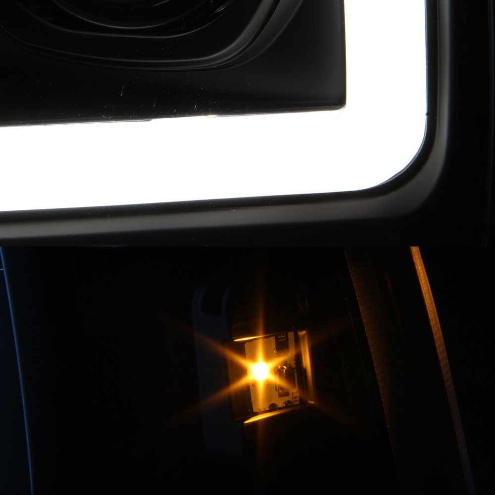 99-04 FORD F250 F350 EXCURSION HALO LED PROJECTOR HEADLIGHT