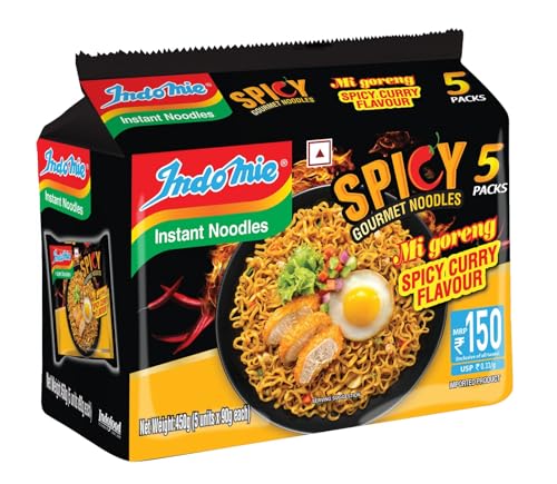 Image of Indomie MI Goreng Spicy Curry Flavour, Instant Noodles, 450g