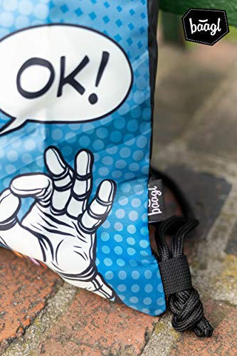 Baagl Gymtas voor jongens, waterdichte schoenentas voor kinderen, school en kleuterschool, sportrugzak, gymtas - Image 7