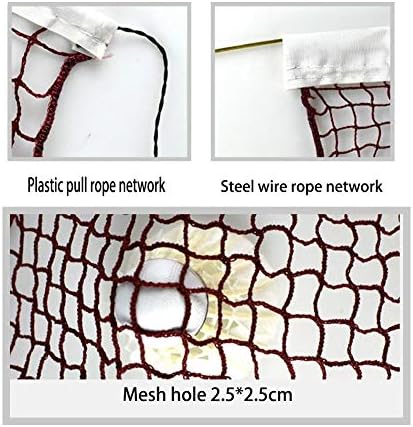 Happy Fox Badminton Net, for Indoor or Outdoor Sports Garden Schoolyard Backyard Without Frame (Nylon Braided Mesh in Red)