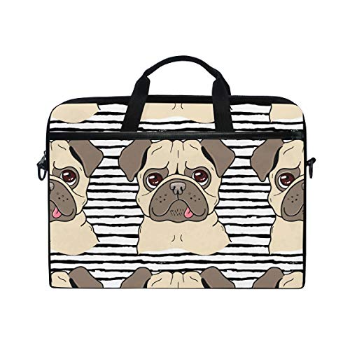 Funda de portátil de 14 a 15.4 pulgadas con tierno diseño de perro carlino