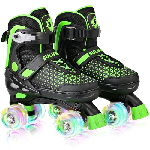 SULIFEEL Adjustable Roller Skates with Light Up Wheels