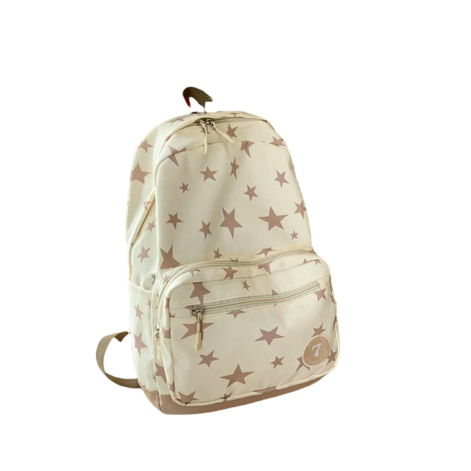 Schulrucksack Star-Rucksack Für Damen Und Herren, 17-Zoll-Star-Laptop-College-Tasche, Süßer Reiserucksack Studenten, Zurück Zur Schule, Lässige Büchertasche-beige