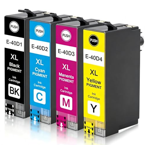 Image of HenceBuy T40D Ink Cartridges Compatible for Epson T40D1 T40D2 T40D3 T40D4