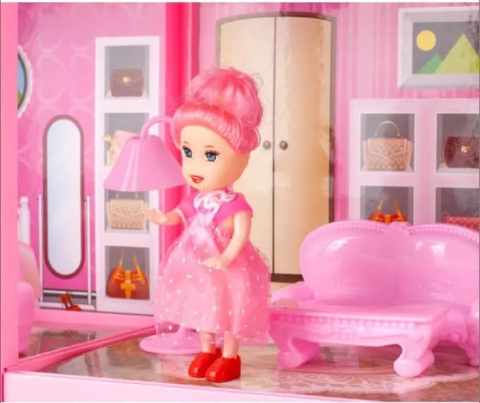 Image of Doll House for Girls Toddlers 4 Story 10 Rooms Playhouse with Dolls Toy Figures, Furnitures, Accessories, Doll House Toys Gift for Kids Gift for for 3 4 5 6 7 8 9 10 Year Old (Limited Edition)