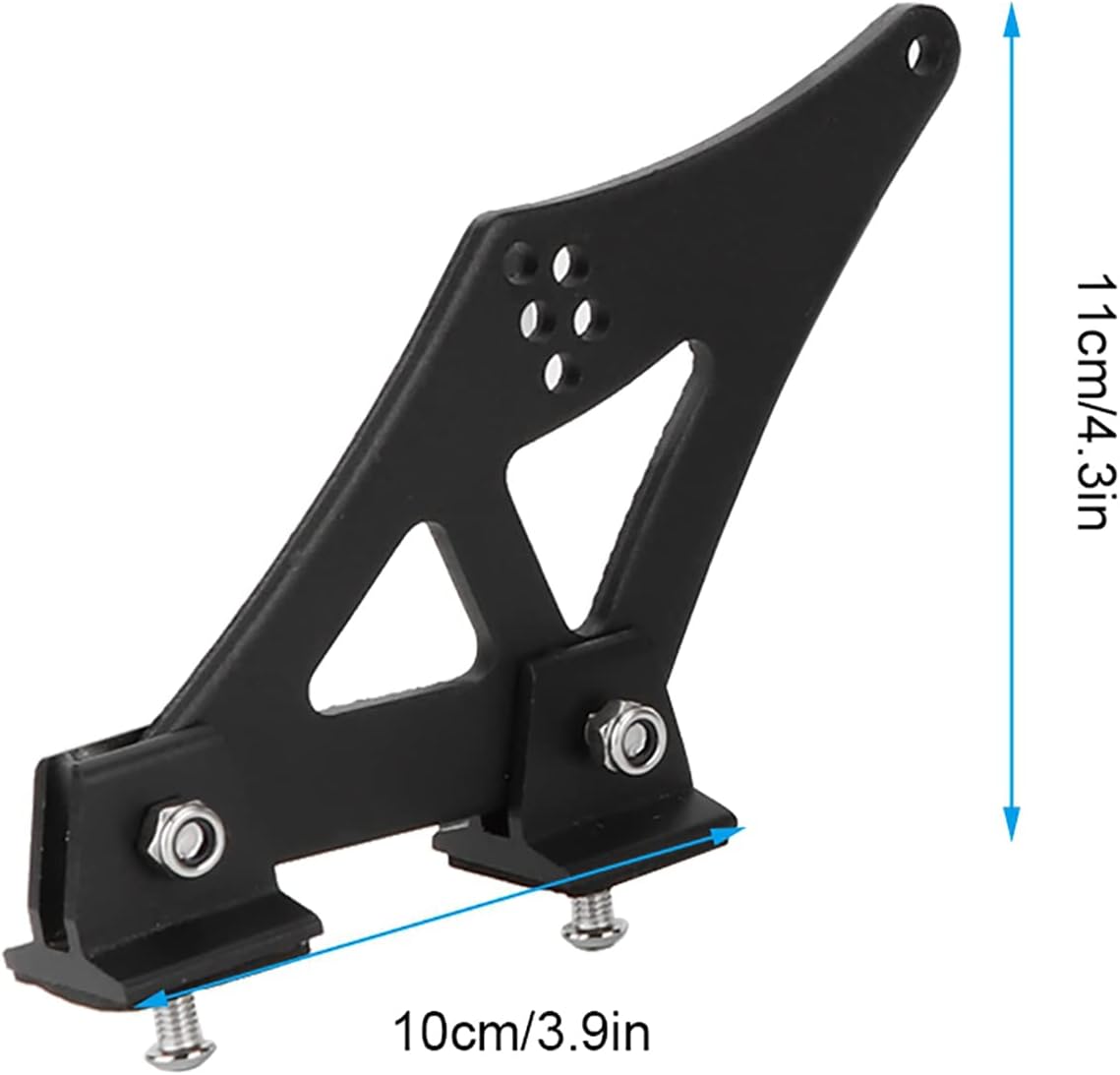 Rear Wing Spoiler Aluminum Mount Brackets, Universal Adjustable Design with Drilling Required, Car Exterior Styling Mounts, Black Finish for SUV Owners, Sports Car Enthusiasts