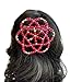 Hot pink beaded Kippah Handmade kippot judaica yarmulke headcovering