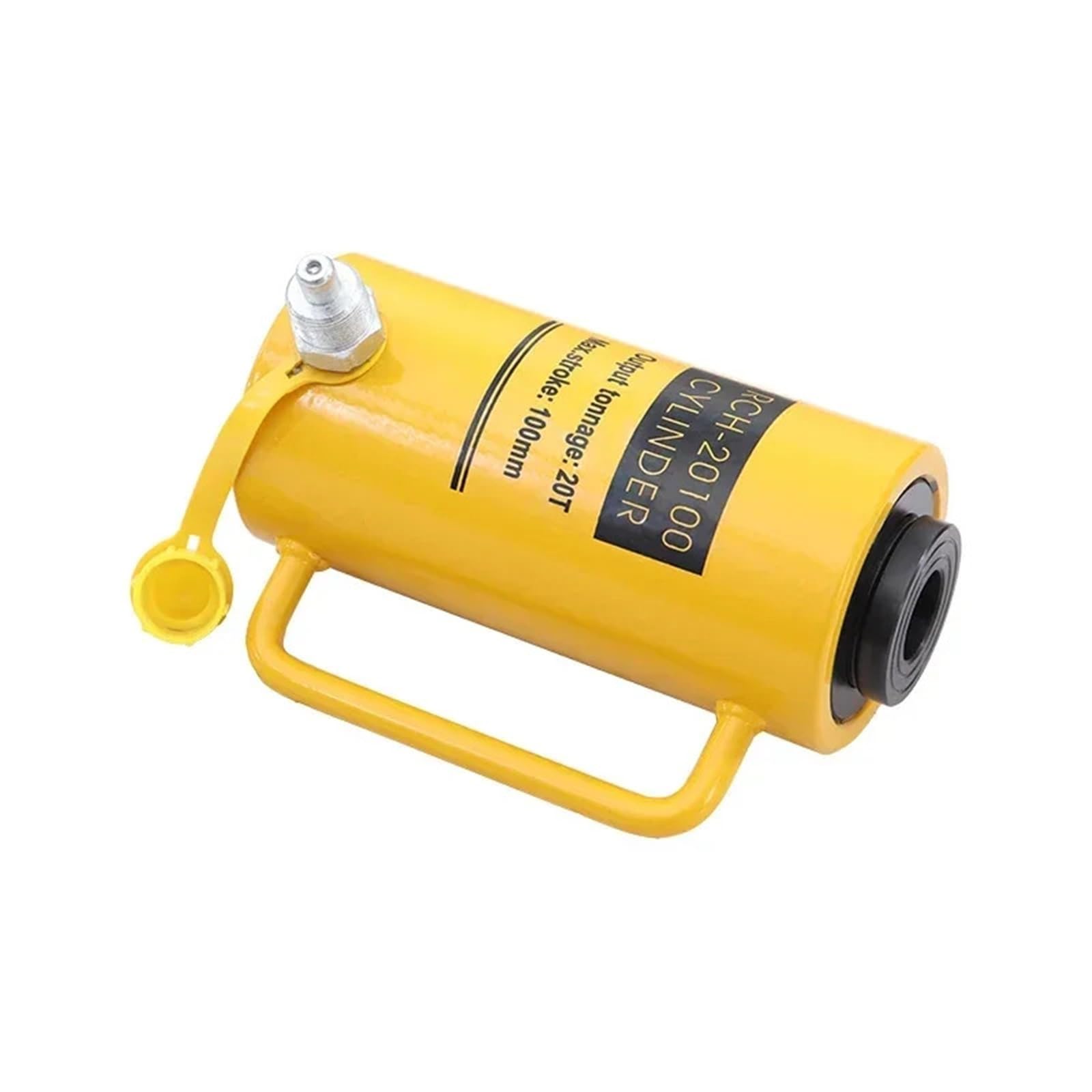 Martinetto Idraulico, RCH-20100 Cilindro idraulico cavo Uscita 20 tonnellate Corsa 100mm Cric idraulico con pompa manuale CP-700,Facile da usare e trasportare