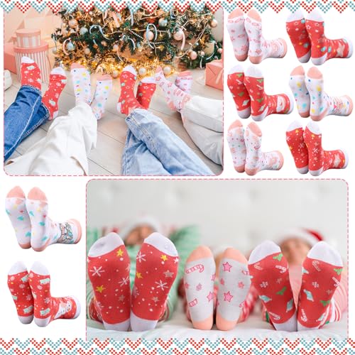 Image of Jadive 16 Pairs Pink Nutcracker Socks Ballet Dance Nutcracker Sock Women Novelty Socks Winter Fuzzy Sock for Dance Lover Gift