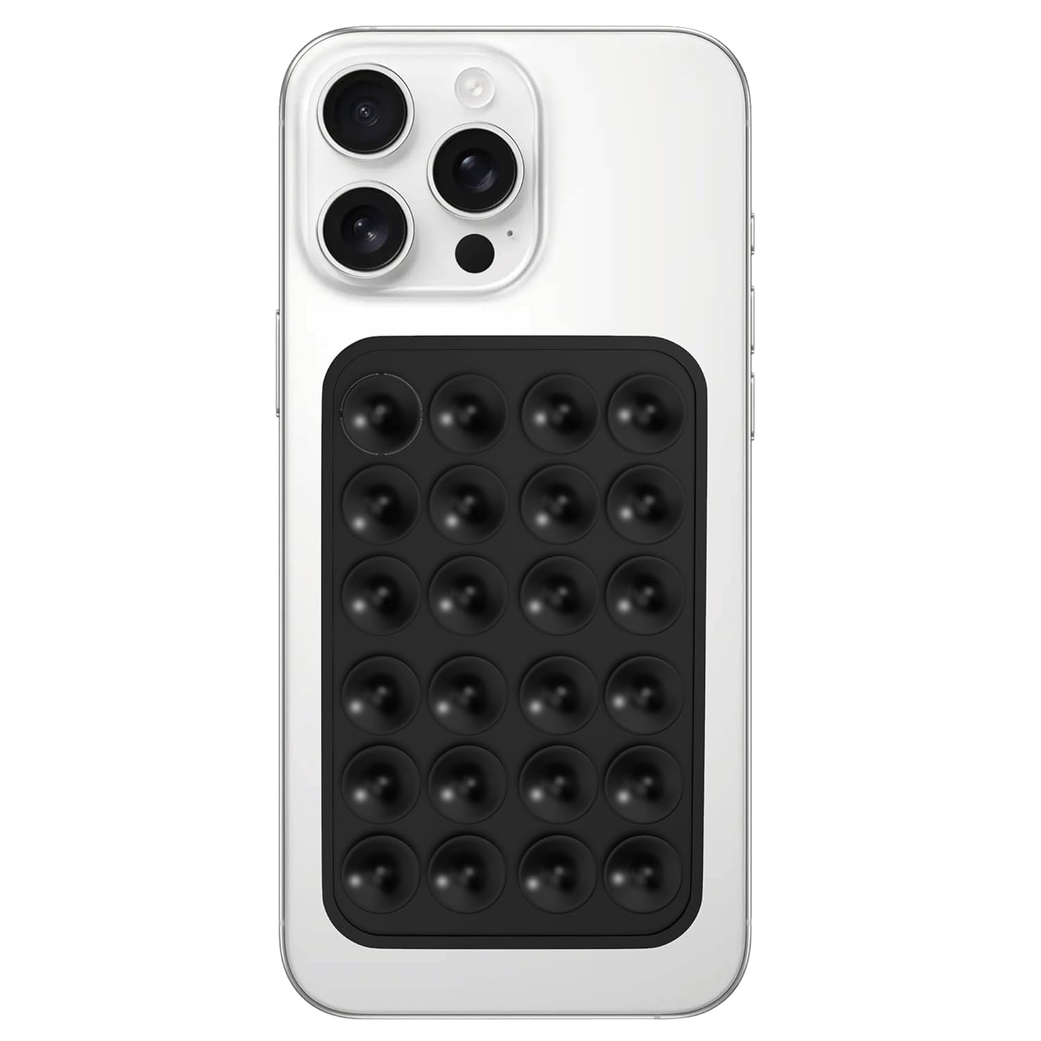 Sounce Silicone Suction Phone Case, Suction Phone Case for Hands-Free Smartphones Accessory Holder Grip, Video Phone Accessory Compatible Mirror, Shower-Black (Pack of-1)-picture-11