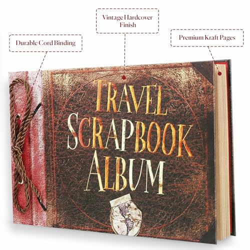 Kit de scrapbooking complet avec autocollants voyage et papier marron - 7