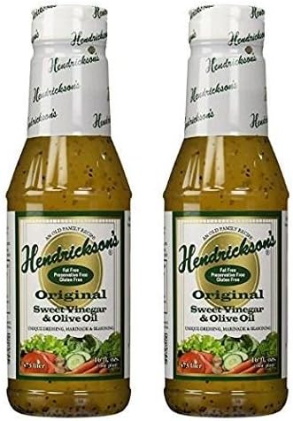 Hendricksons Dressing Original Sweet Vinegar and Olive Oil 16 fl oz (Pack of 2)