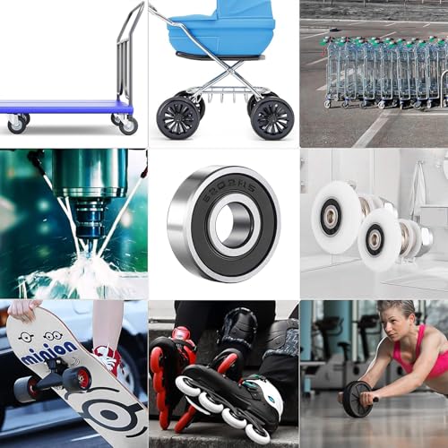 XSHAO® 10 Stk Kugellager 15x35x11mm, Rillenkugellager 6202 2RS Lager Doppelt Geschützte für DIY/Drehbänke/Motoren/ 3D-Drucker/Fräsmaschinen/Verschiedene Mechanische Geräte