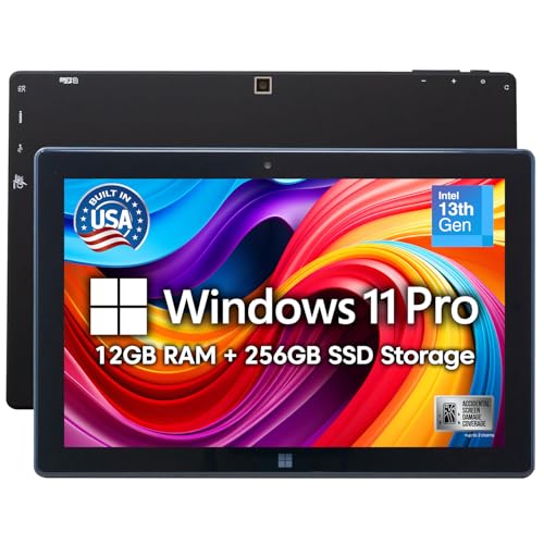Fusion5 Built in USA 10.1” Windows 11 Professional Tablet PC FWIN232 PRO N5, 12GB RAM, 256GB SSD, Intel 13th Gen, Full HD Windows Tablet, USB C, HDMI - 2 Year Full Warranty with Accidental Damage