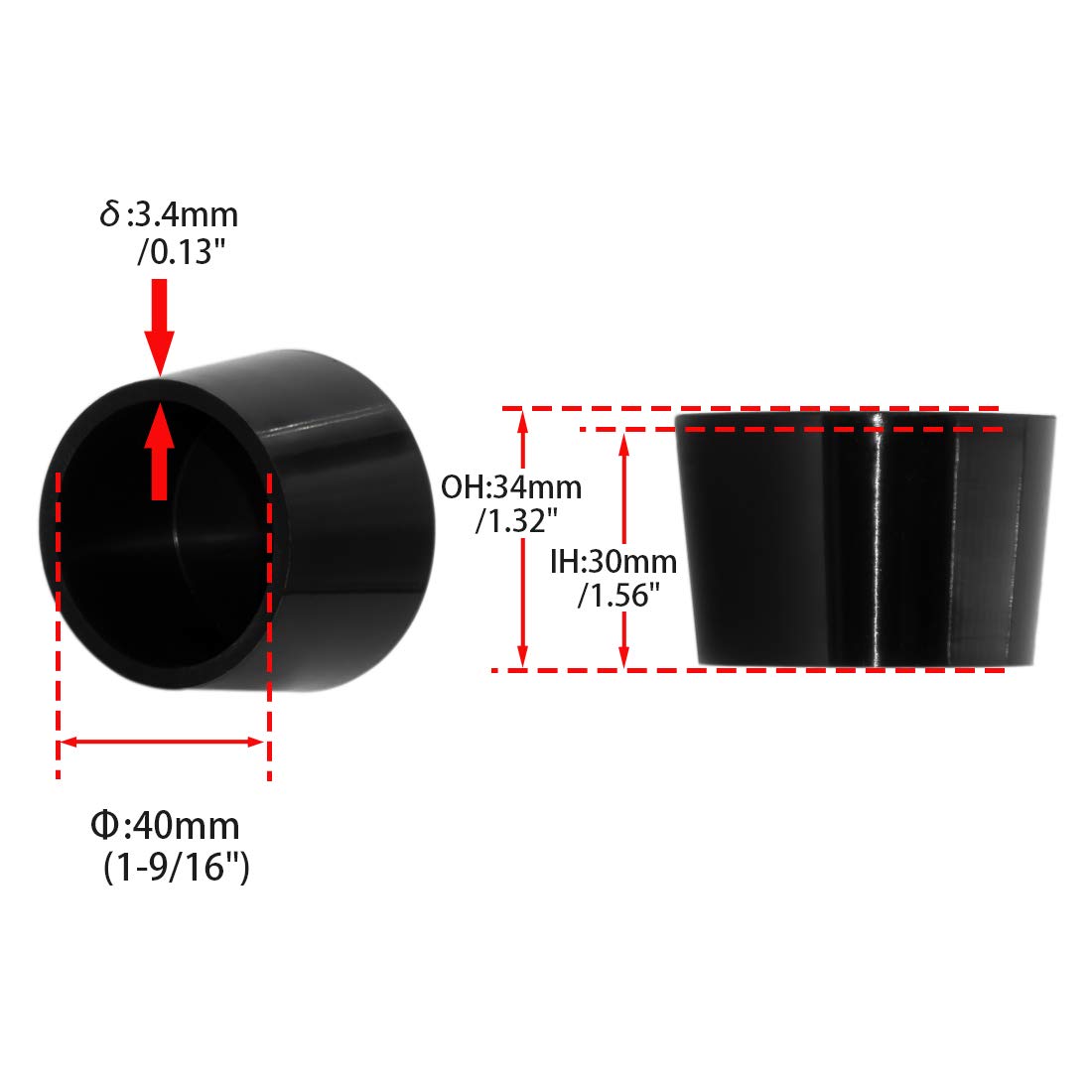 Chapeaux De Jambe De Chaise De 32Pcs, Silicone Chaise Casquettes,Table Antidérapant Silicone De