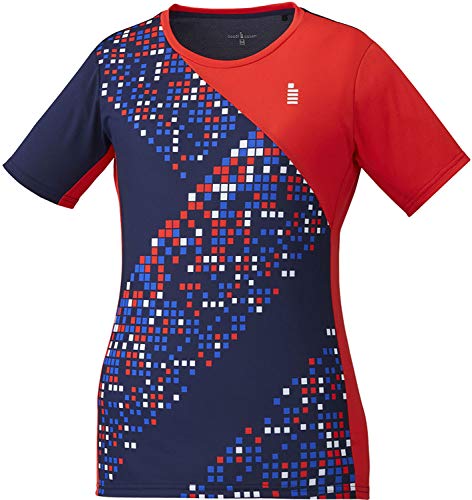 ゴーセン(GOSEN) テニス バドミントン 試合用 レディース ゲームシャツ 日本ソフトテニス連盟/日本バドミントン協会審査合格品 T1943 ネイビー L