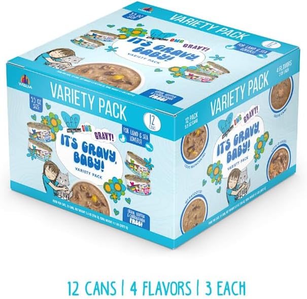 Weruva BFF OMG Gravy It's Gravy, Baby Variety Pack Wet Cat Food
