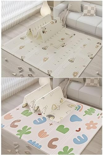 ベビープレイマット ロールタイプ ロールマット リバーシブル 180x200x2cm ベビーマット XPE材質 縁取り 軽量 厚手 折り畳み式 滑り止め 防水防汚 防寒防音 動物 可愛い 赤ちゃん 幼児用プレイマット 遊びマット 敷物 知育 クッションマッ